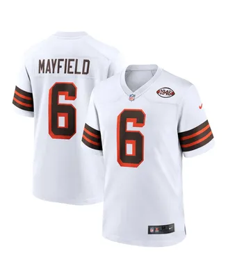 Men's Baker Mayfield White Cleveland Browns 1946 Collection Alternate Game Jersey