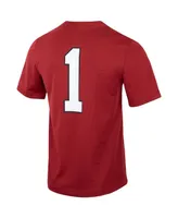 Men's Number 1 Cardinal Stanford Untouchable Football Jersey