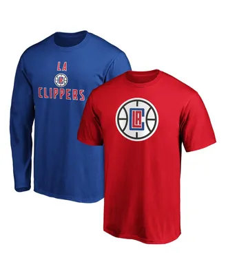 Men's Red, Royal La Clippers T-shirt Combo Pack