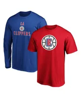 Men's Red, Royal La Clippers T-shirt Combo Pack