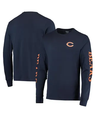 Men's '47 Brand Navy Chicago Bears Franklin Long Sleeve T-shirt