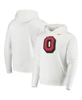 Men's White Ohio State Buckeyes Vintage-Like School Logo Pullover Hoodie