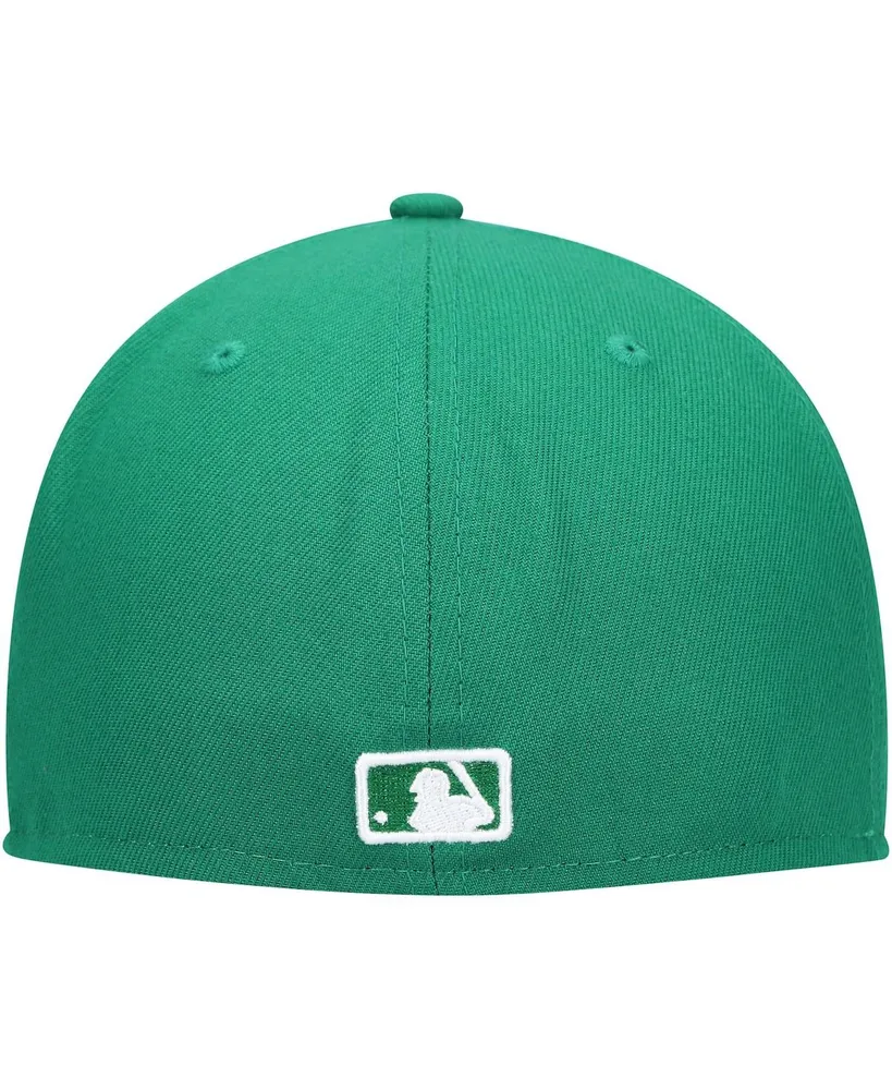 Men's Green Boston Red Sox Logo White 59FIFTY Fitted Hat