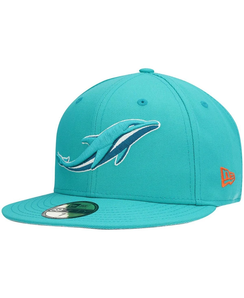 Men's Aqua Miami Dolphins Omaha Elemental 59FIFTY Fitted Hat