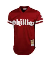 Men's Darren Daulton Red Philadelphia Phillies Cooperstown Mesh Batting Practice Jersey