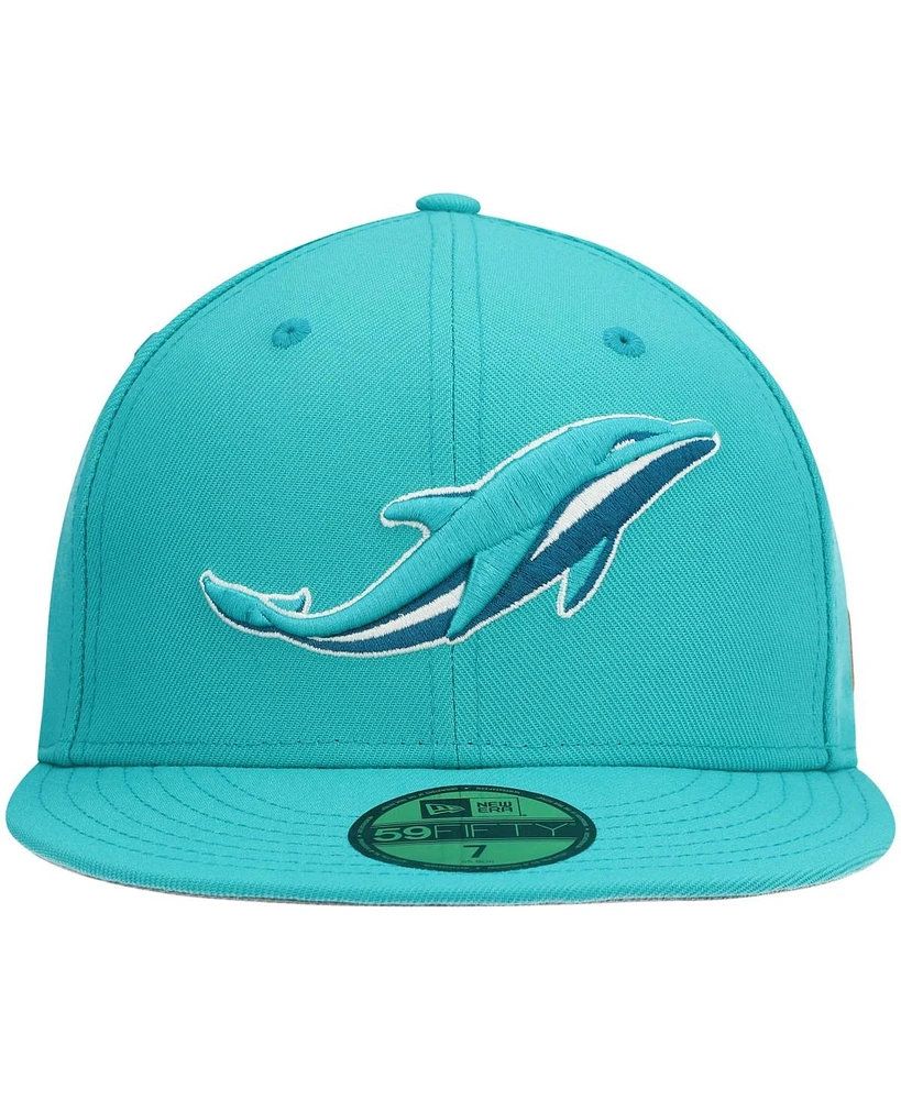 Men's Aqua Miami Dolphins Omaha Elemental 59FIFTY Fitted Hat