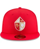 Men's Scarlet San Francisco 49ers Omaha Throwback 59FIFTY Fitted Hat