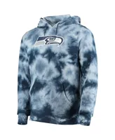 Men's College Navy Seattle Seahawks Tie-Dye Pullover Hoodie