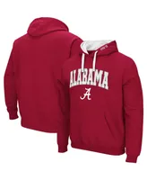 Men's Colosseum Crimson Alabama Tide Big and Tall Arch & Logo 2.0 Pullover Hoodie