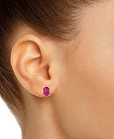 Ruby Stud Earrings (1-3/8 ct. t.w.) in 14k White Gold (Also in Emerald)