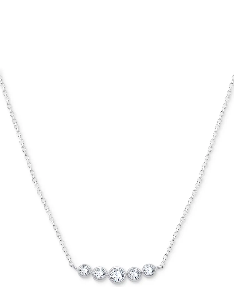 Forever Grown Diamonds Lab-Created Diamond Graduated 18" Statement Necklace (1/5 ct. t.w.) in Sterling Silver