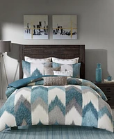Ink+Ivy Alpine Chevron Stripe Reversible Comforter Set, Full/Queen