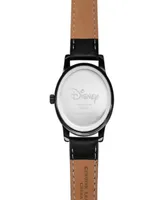 ewatchfactory Women's Disney Cruella Alloy Black Leather Strap Watch 38mm