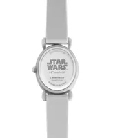 ewatchfactory Boy's Disney Star Wars Child, the Mandalorian, Plastic Gray Silicone Strap Watch 32mm