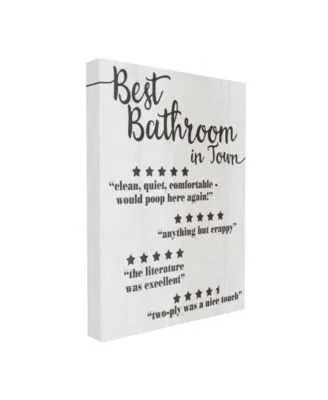 Stupell Industries Five Star Bathroom Funny Word Textu Design Stretched Canvas Wall Art Collection By Daphne Polselli