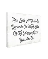 Stupell Industries Which Side Funny Bathroom Word Design Stretched Canvas Wall Art Collection By Daphne Polselli
