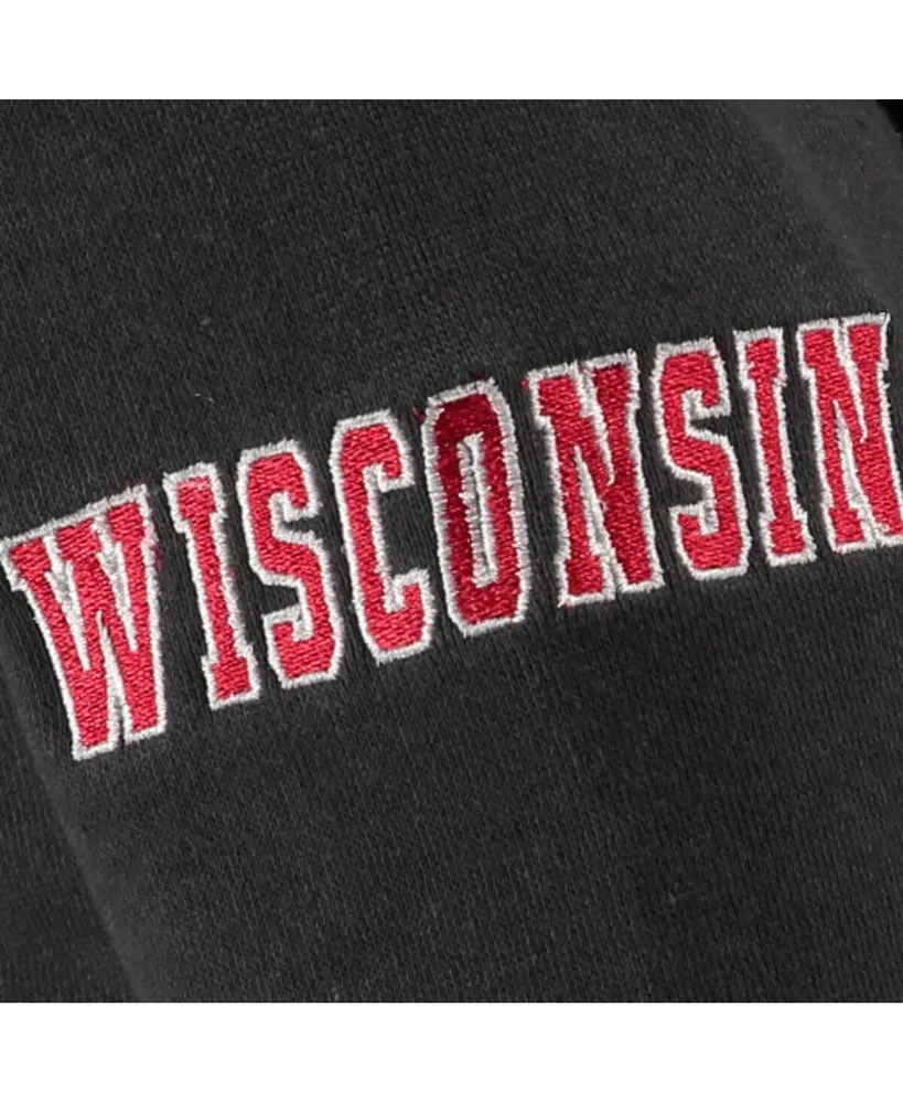 Big Boys Charcoal Wisconsin Badgers Big Logo Pullover Hoodie