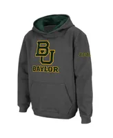 Big Boys Charcoal Baylor Bears Logo Pullover Hoodie