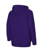 Big Boys Purple Lsu Tigers 2-Hit Team Pullover Hoodie