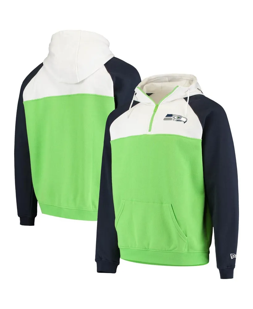 Men's Nike College Navy Seattle Seahawks Sideline Player Quarter-Zip Hoodie  Jacket