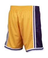 Men's Gold-Tone Los Angeles Lakers Hardwood Classics Big Face 2.0 Shorts