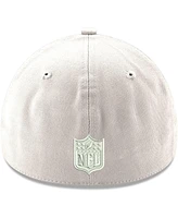 Men's New Era White New York Jets Throwback Wordmark Iced Ii 39Thirty Flex Hat