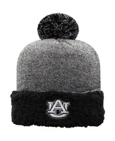 Women's Black Auburn Tigers Snug Cuffed Knit Hat with Pom