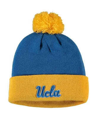 Men's Blue and Gold Ucla Bruins Core 2-Tone Cuffed Knit Hat with Pom