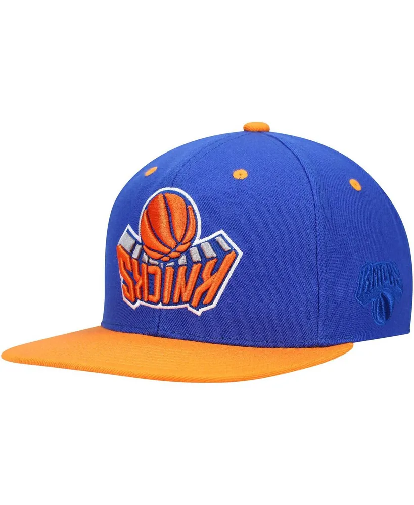 Men's Blue and Orange New York Knicks Upside Down Snapback Hat