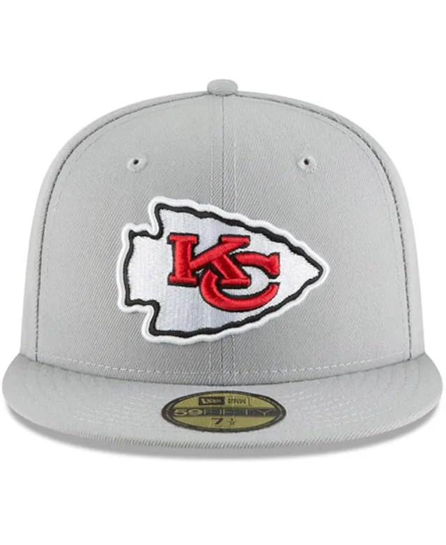 Men's Kansas City Chiefs New Era Gray Omaha 59FIFTY Fitted Hat