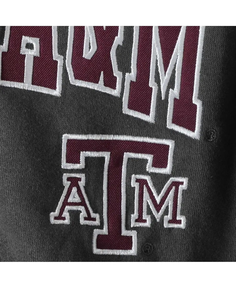Big Boys Charcoal Texas A&M Aggies Applique Arch and Logo Full-Zip Hoodie