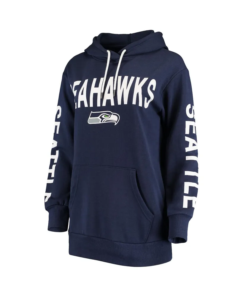 Women's College Navy Seattle Seahawks Extra Point Pullover Hoodie