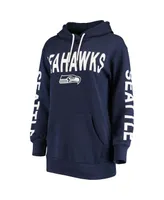 Women's College Navy Seattle Seahawks Extra Point Pullover Hoodie