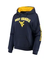 Women's Navy West Virginia Mountaineers Loud and Proud Pullover Hoodie