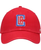 Men's Red La Clippers Team Clean Up Adjustable Hat
