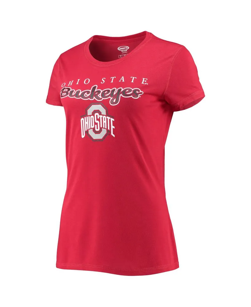 Women's Scarlet, Black Ohio State Buckeyes Lodge T-shirt and Flannel Pants Sleep Set