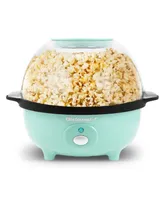 Elite Gourmet 3 Qt. Automatic, Stirring Hot Oil Popcorn Machine with Measuring Cap & Built-in Reversible Serving Bowl
