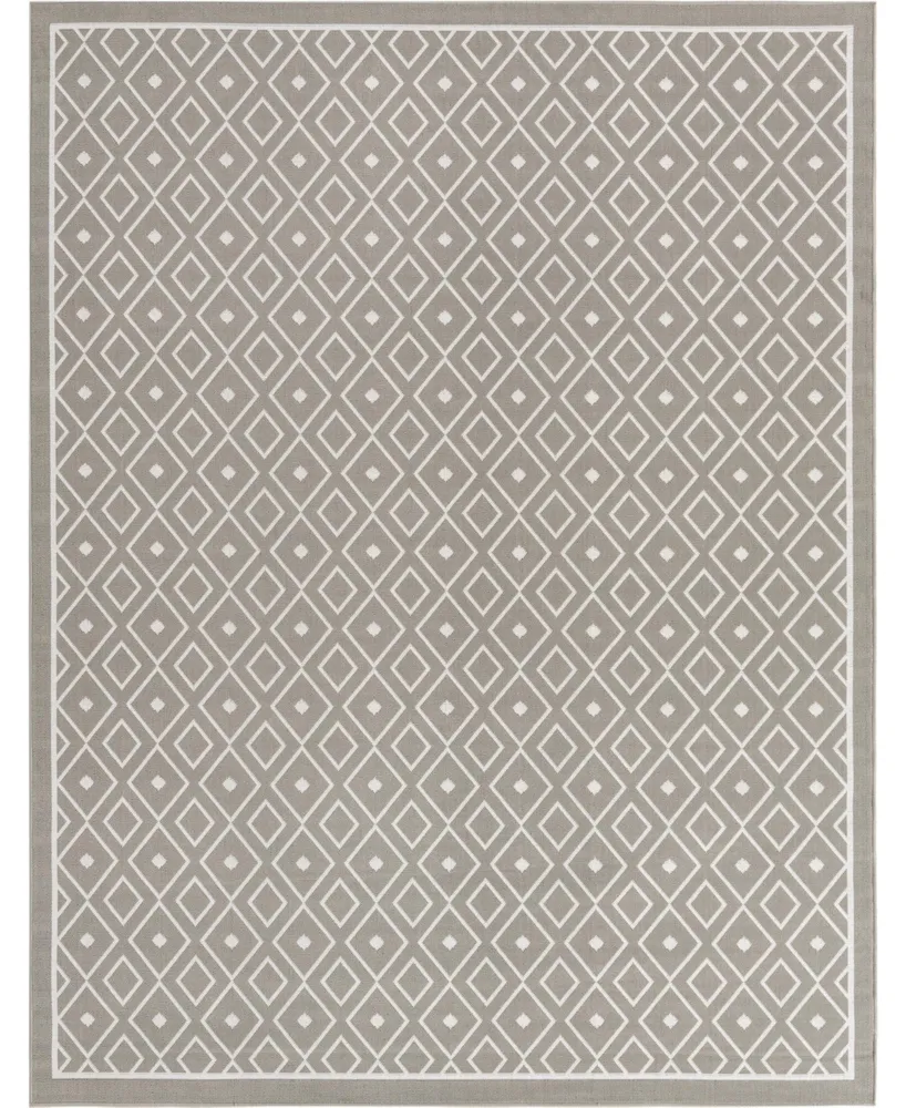 Bayshore Home Outdoor Bh Pashio Trellis Ii Kafes 7'10" x 10' Area Rug