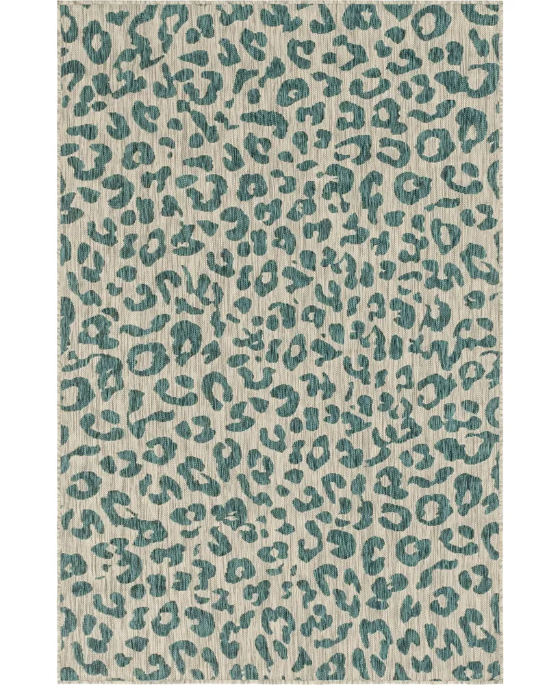 Bayshore Home Outdoor Pashio Safari Ii Leopard 5' x 8' Area Rug