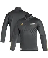 Men's adidas Charcoal Vegas Golden Knights Quarter-Zip Jacket