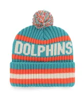 Men's '47 Brand Aqua Miami Dolphins Bering Cuffed Knit Hat with Pom