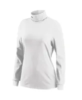 Women's Wear by Erin Andrews White Seattle Seahawks Long Sleeve Tri-Blend Turtleneck T-shirt