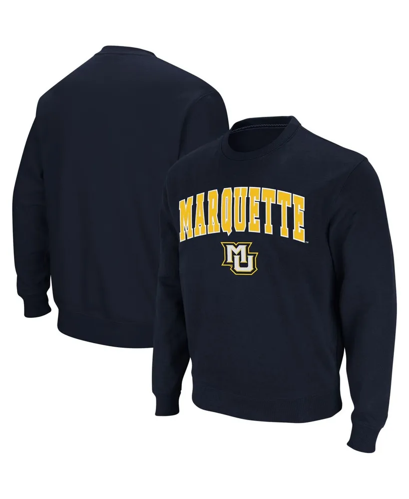 Colosseum Men's Marquette Golden Eagles Arch and Logo Crew Neck Sweatshirt