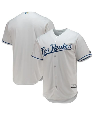 Men's Majestic White Kansas City Royals Team Official Jersey