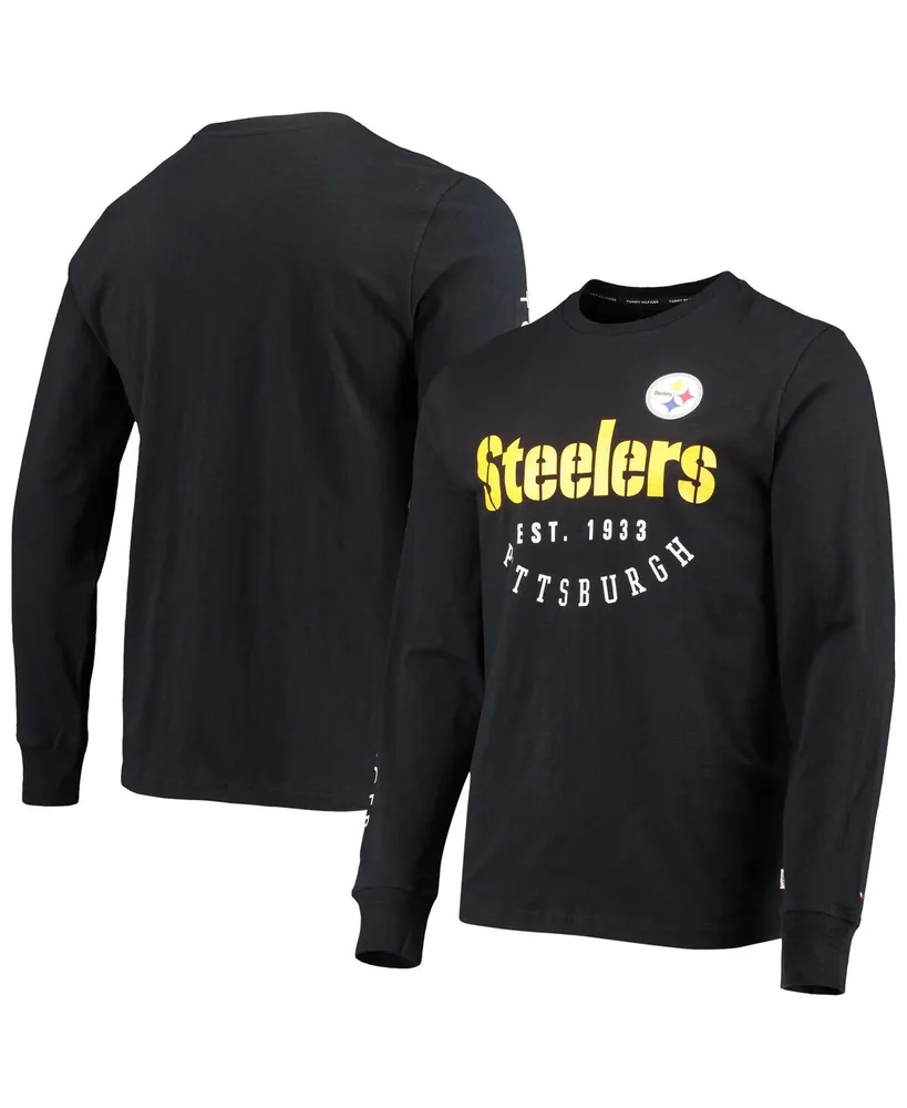 Tommy Hilfiger Black Pittsburgh Steelers Peter Team Long Sleeve T