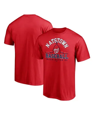 Men's Fanatics Red Washington Nationals Hometown Logo T-shirt