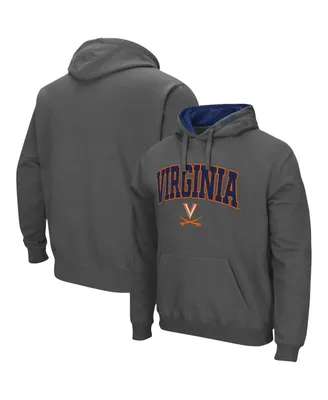 Men's Colosseum Charcoal Virginia Cavaliers Arch and Logo 3.0 Pullover Hoodie