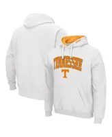 Men's Colosseum White Tennessee Volunteers Arch and Logo 3.0 Pullover Hoodie