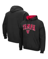 Men's Colosseum Black University of Tampa Spartans Arch and Logo Pullover Hoodie