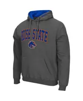Men's Colosseum Charcoal Boise State Broncos Arch and Logo 3.0 Pullover Hoodie